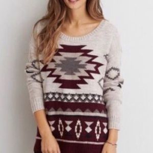 American Eagle Outfitters Aztec Design Sweater